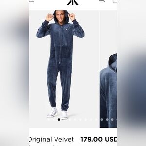 Unisex ONEPIECE   Ж   Gray Original Velour Onsie Jumpsuit